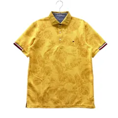 サイズ：L TOMMY HILFIGER GOLF トミー ヒルフィガーゴルフ  半袖ポロシャツ 総柄 イエロー系 [240101534006] ゴルフウェア メンズ ストスト