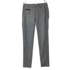 【美品】ジャックバニー パンツ 黒×白 織生地 ストレッチ レディース 0 ゴルフウェア Jack Bunny