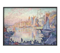 シニャック 「ロッテルダムの港」【フレームサイズ 32×26cm】