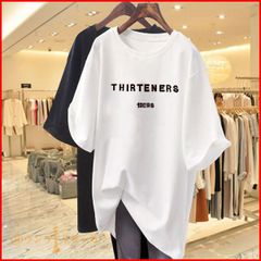 半袖Tシャツ レディース ビッグTシャツ 白Tシャツ ゆったり 五分袖 トップス プリント Tシャツ オーバーサイズ 可愛い ゆったり 夏服 サマー dayuan01