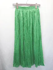 ◇ ⊂ Techichi テチチ ウエストゴム ロング ギャザー スカート サイズF グリーン レディース E  【1506250003987】