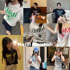 新品 韓国 Mardi Mercredi  FLOWER マルディメクルディ人気 半袖 Tシャツ ファッション 大人気 【8色選択可能】