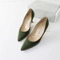 美品 マノロブラニク MANOLO BLAHNIK VARENNA スエード ポインテッド 