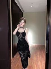 セクシー?コルセット風レースワンピース　ひざ丈　レディース　ワンピ