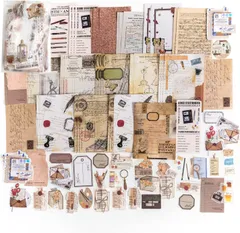 【数量限定】ごほうびシール 大容量 デザインペーパー フレークシール スクラップブック パッケージ 素材 素材 名前シール ポケット DIY手帳 260点セット 可愛いシール（家からの手紙） シール コラージュ Uchi