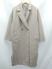 ◇ classicalelf クラシカルエルフ シンプル ロング丈 スリット 長袖 コート ジャケット サイズXL ブラウン レディース E  【1302060032946】