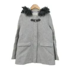 ザラガールズ ダッフルコート アウター ジャケット ファーフード キッズ 女の子用 13/14 164cmサイズ グレー ZARA Girls 【中古】
