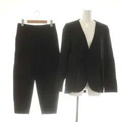 ズッカ zucca セットアップ カットデザインノーカラージャケット タックテーパードパンツ M S 紺 /MI ■OSのサムネイル