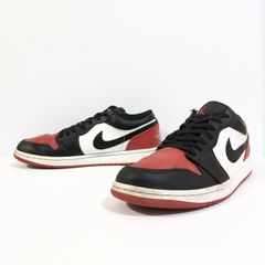 【NIKE】ナイキ スニーカー ローカット シューズ 553558161 AIRJORDAN ロゴ 刺繍 カジュアル エアジョーダン かっこいい 赤 黒 ブラック 白 メンズ サイズ28.5cm/M32477HH