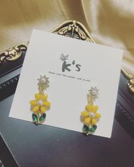 【K‘s store 2021】ピアス　925  黄色　お花　No.149
