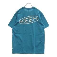 KEEN (キーン) ロゴプリント 半袖 Tシャツ ブルー