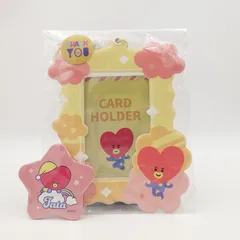 BT21 TATA V 缶バッジ フォトカードキーホルダー テヒョン テテ 防弾少年団 バンタン LINEFRIENDS ラインフレンズ