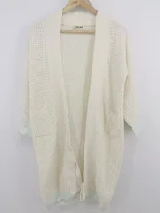 ◇ Cocoonist コクーニスト ルームウエア 長袖 ガウン サイズM アイボリー ライトブルー レディース P  【1302070001604】