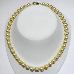 アコヤ真珠トリート　ゴールデンカラーネックレス