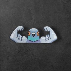 ガチムチ マッチョゆる鳩 防水反射ステッカー ハト