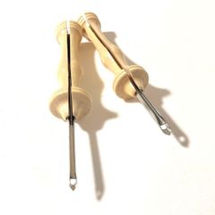4mm 5mmセット刺繍パンチ針編みツール　木製パンチ針カーペットフックツール