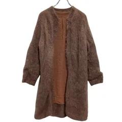 ニット セーター ロングカーディガン レディース XL～ ブラウン 羽織り 裏地付き 古着卸 アメリカ仕入 a701-6965
