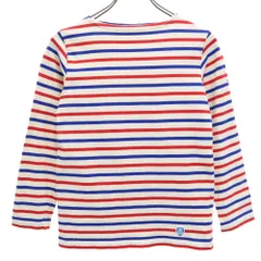 オーシバル フランス製 ボーダー柄 長袖 バスクシャツ 0 アイボリー×レッド×ブルー ORCIVAL ロンT レディース