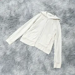 【完売】UNIQLO  ユニクロ  ジップアップパーカー  (L)  カジュアル  カワイイ  レディース  白系  ホワイト【送料無料】