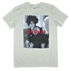 ホイットニー・ヒューストン【WHITNEY HOUSTON】 Tシャツ バンドT ユニセックス [並行輸入品]　クリーム　Lサイズ