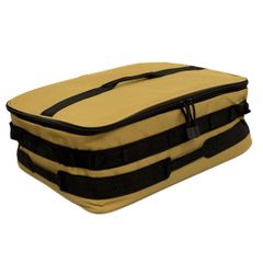 カセットコンロケース 15L 多機能 キャンプ収納ケース マルチコンテナバッグ キャンプ用品収納袋 すっきり収納 調整可能なレイアウト コンロ、ガソリンタンク 食器、ケトルを収納可能