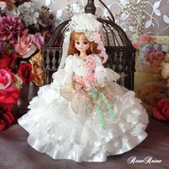 ロマンスミディー ベルサイユの薔薇 オフホワイトが優美なプリンセスドレス豪華4P