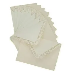 10個_ベージュ 封筒 おしゃれ洋封筒10枚セット 案内状挨拶状ポストカード招待状 結婚式 業務用封筒 16*11.3CM