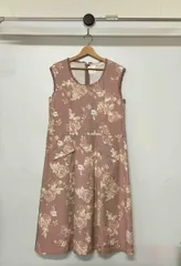 PINK HOUSE ピンクハウス A2156FA 106 ノースリーブワンピース 花柄 総柄 ノースリーブ ベビーピンク サイズ表記なし