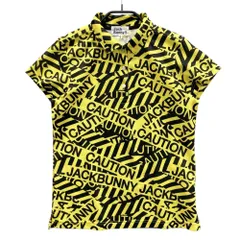 サイズ：0 JACK BUNNY ジャックバニー  半袖ポロシャツ 総柄 イエロー系 [240101521433] ゴルフウェア レディース ストスト