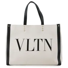 ヴァレンティノ・ガラヴァーニ トートバッグ VLTNロゴ ロックスタッズ キャンバス/レザー TW2B0D21FWB VALENTINO