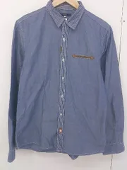 ◇ ◎ simplicite plus シンプリシテェプリュス 長袖 シャツ サイズ 40 ネイビー ホワイト メンズ  【中古】 【1204050002147】のサムネイル