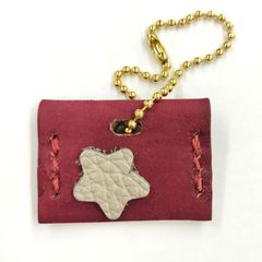 本革 キーケース キーカバー	赤	ストラップ ハンドメイド/工房エールヨコハマ