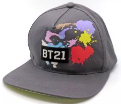 [Used] Clothing: Cap, Charcoal, One Size Fits All, "BT21 Collection meets SAMANTHAVEGA"