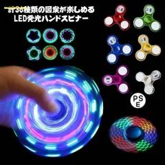 ハンドスピナー LED発光 36種類 図案 指先のコマ おしゃれ 図案形成 光る ハンド スピナー ストレス解消 高速回転 フィンガースピナ