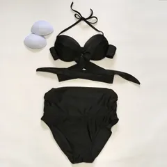 【新品】 OSHARESTA★TOKYO フロントクロスデザインビキニ 水着 黒