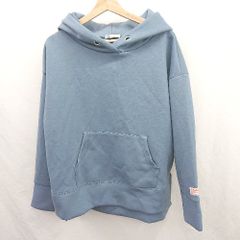 ◇ ⊇ JAVA ジャバ シンプル系 長袖 スウェットプルパーカー サイズL ライトブルー系 メンズ E  【1507250001652】