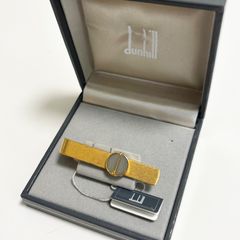 【送料無料】Dunhill/ダンヒル/タイピン/アクセサリー/ゴールドカラー/メンズ/ロゴマーク/中古品/箱付き
