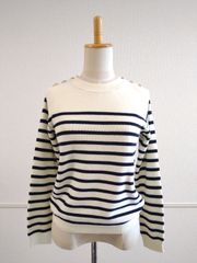 【新品未使用】SEMI COUTURE BORDER KNIT セミクチュール  ボーダーニット ネイビー セーター