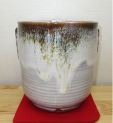 逢絢亭・新品】茶道具 茶碗 京焼 仁清 撫子の図 文月和香 共