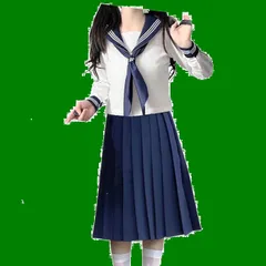 【特価商品】コスチューム 上下 学校 3点 新しい セット パフォーマンス JK ダンス 制服 コスプレ 女子 セーラー服 学生 [FARFADET]