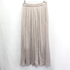 ◇ ⊂ Samansa Mos2 Blue ウエストゴム マキシ フレア スカート サイズF ベージュ レディース E  【1409240020257】