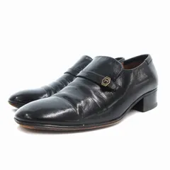クリスチャンディオール Christian Dior ビジネスシューズ レザー スクエアトゥ ロゴ 38 24.5cm 黒 ブラック /FT ■GY11のサムネイル