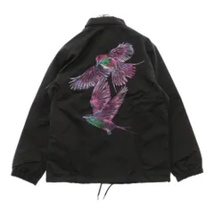 Y-3 (ワイスリー) 24AW U NYLON COACH J ワンポイントロゴ バックグラフィックプリント 刺繍 ナイロン スナップボタン コーチジャケット ブラック IW2473のサムネイル