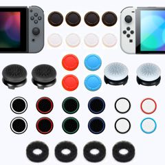 アナログスティックカバー スティックカバー switch/有機EL/lite スティックカバー 対応 ジョイコン スティックカバー フリーク アシストリング switch適用 収納ケース付き ZHI-NYLLDJS ブラックセット