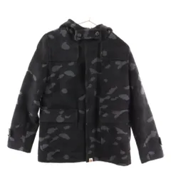 A BATHING APE (アベイシングエイプ) カモ メルトンウールコート ブラック 001HJ0801001Xのサムネイル
