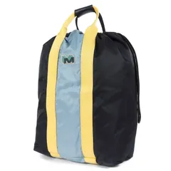 美品 MARNI マルニ 18SS 2WAY Mロゴ ワッペン 刺繍 ナイロン ナップサック リュック ハンド バッグ ネイビー ライトブルー イエロー イタリア製 ブランド カバン【メンズ】のサムネイル
