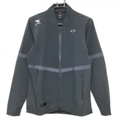 【新品】オークリー ナイロンジャケット ダークグレー 撥水 4WAYストレッチ UPF50＋ メンズ M ゴルフウェア Oakley