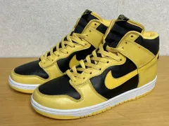 未使用品 デッドストック 美品 02年製 NIKE DUNK HIGH BLACK YELLOW IOWA 304093-071 ナイキ ダンクハイ イエロー ブラック US7.5 25.5cm