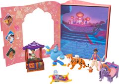 Mattel (마텔) 디즈니 프린세스 장난감 재스민 클래식 스토리북 세트 6개의 캐릭터 첨부 재스민, 알라딘, 마신의 작은 인형, 디즈니의 알라딘 영화에 인스파이어 되었다