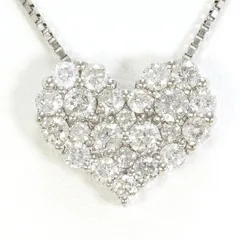 PT900　PT850　ネックレス　necklace　ダイヤ　1.00　カード鑑別書　総重量約4.2g　約45cm